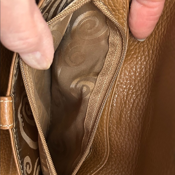 Brighton Tan Braided Leather Shoulder Bag & Wallet - Picture 15 of 15